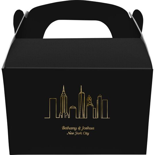 New York City Skyline Gable Favor Boxes